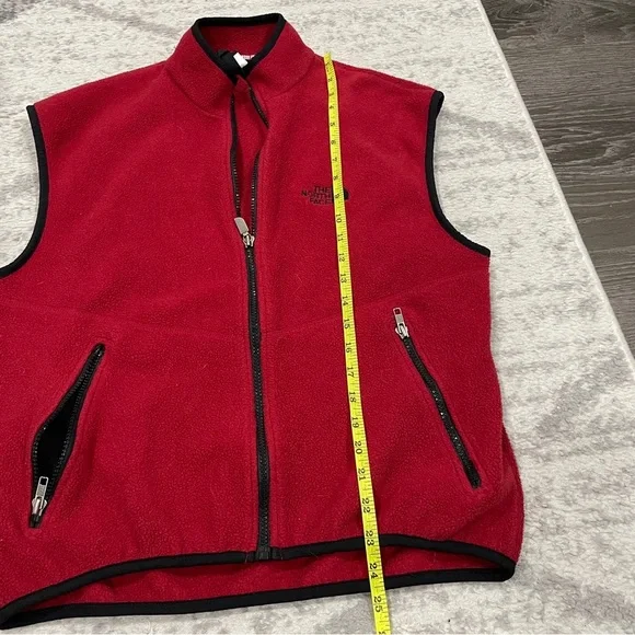 The North Face Red Fleece Zippered Vest - Picture 10 of 10